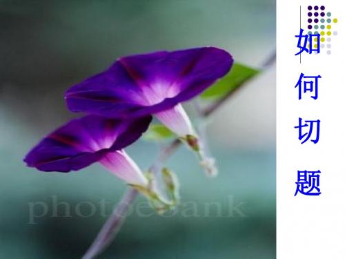 高考作文如何切题 PPT课件