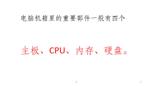 电脑机箱里的所有部件图文合集