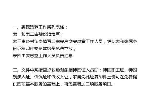 殡葬表格附表