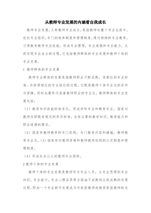 从教师专业发展的内涵看自我成长
