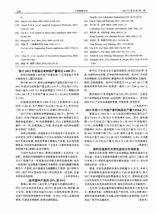 2013年前十个月国产塑料制品总产量5018.4万t