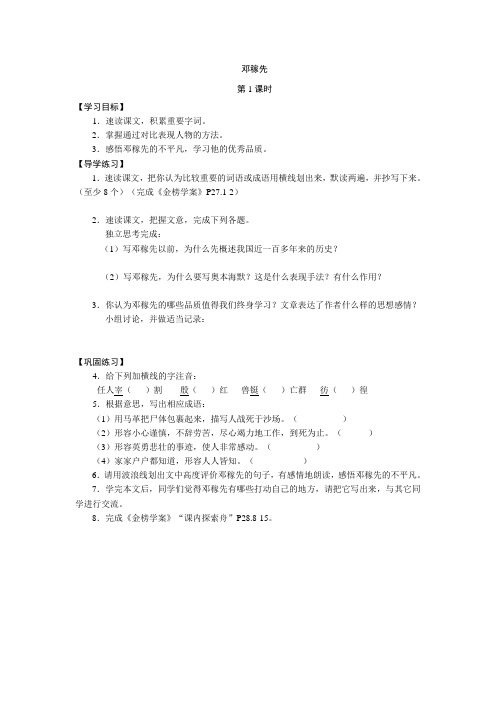 《邓稼先》导学案