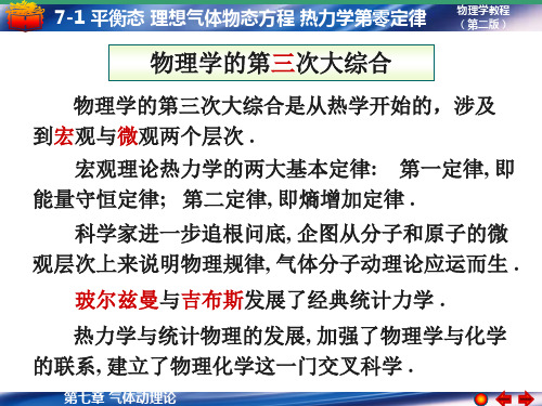 第七章_平衡态__理想气体物态方程_热力学第零定律