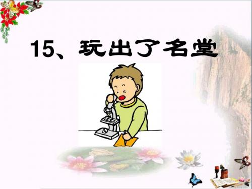 玩出了名堂_PPT优秀课件