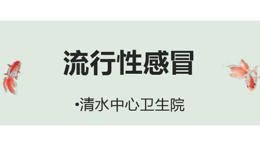 流行性感冒 PPTX 演示文稿