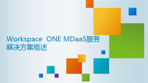Workspace  ONE MDaaS服务解决方案概述