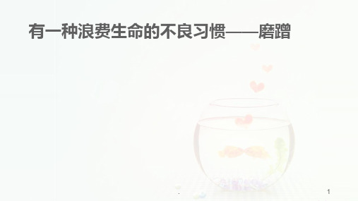 改掉磨蹭的坏习惯PPT课件