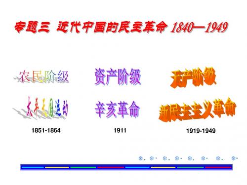 2017秋高一历史人民版必修1 专题三3新民主主义革命 课件(28张)