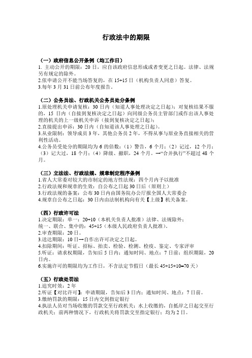 行政法中的时间期限