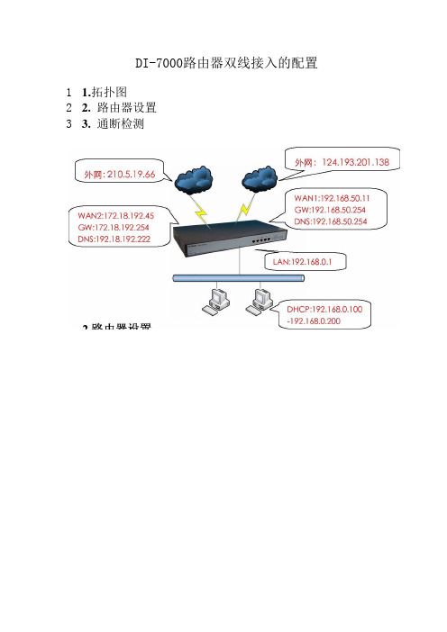 DI-7000路由器双线接入的配置