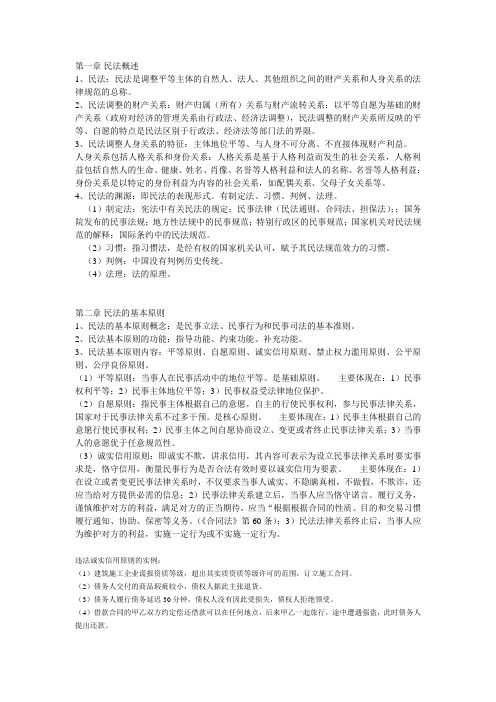 专接本民法重点