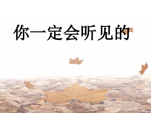 部编版小学语文你一定会听见的精品教学ppt课件