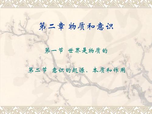 第二章 物质和意识