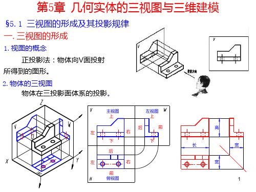工程制图第5章   几何实体的三视图与三维建模PPT课件