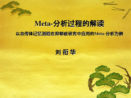 Meta-分析过程的解读