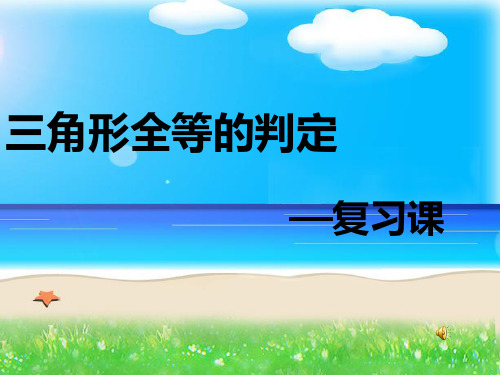 人教版八年级数学上册 第12章三角形全等的判定复习课(共16张PPT)