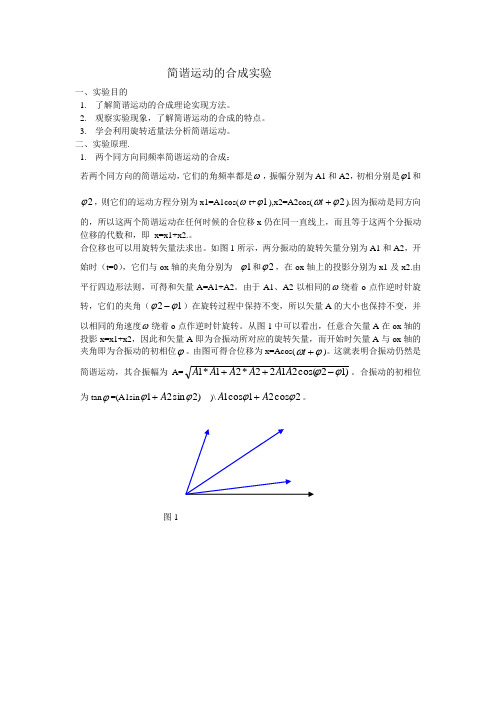 简谐运动的合成实验