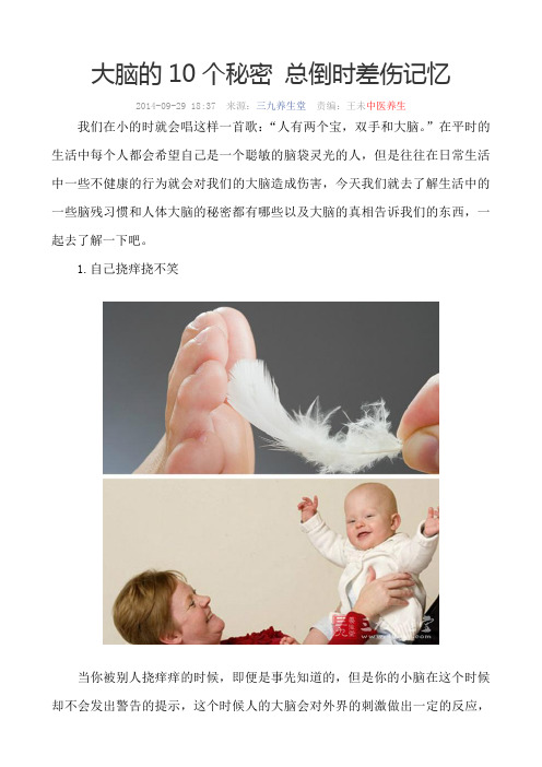 大脑的10个秘密 总倒时差伤记忆