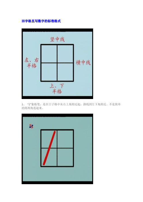 1-10数字书写规则