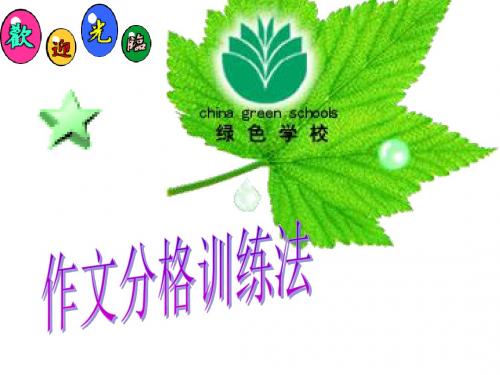 【初中作文】初中作文分格训练法ppt