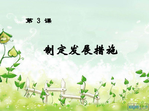 制定发展措施