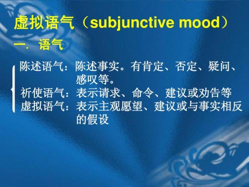 虚拟语气(subjunctive mood)