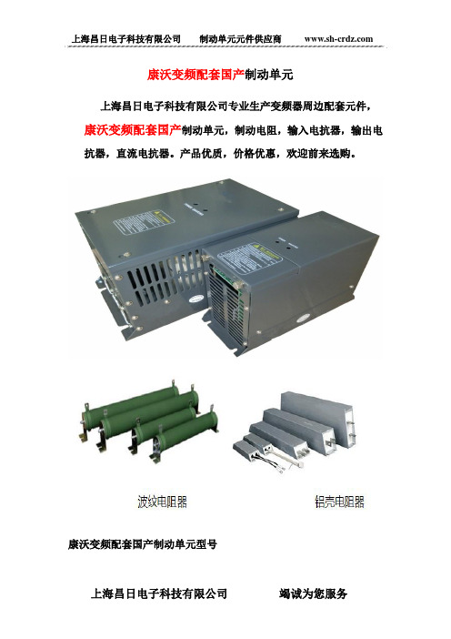 康沃变频配套国产制动单元-上海昌日CDBR系列制动单元现货供应 性价比高