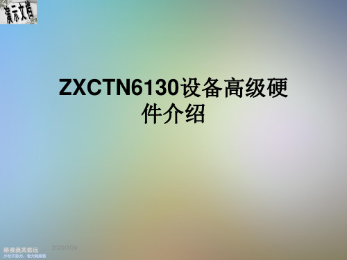 ZXCTN6130设备高级硬件介绍