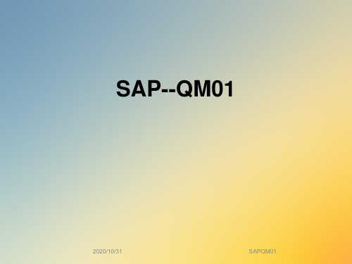 SAPQM01