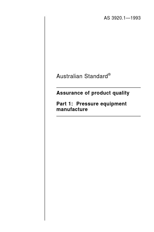 AS 3920.1-1993 Australian Standard_ Assurance of Product Quality