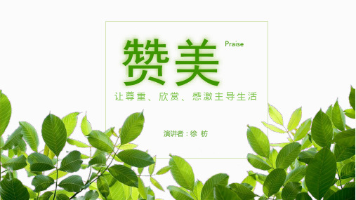 赞美--沟通技巧