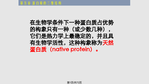 第5章蛋白质的三维结构PPT课件