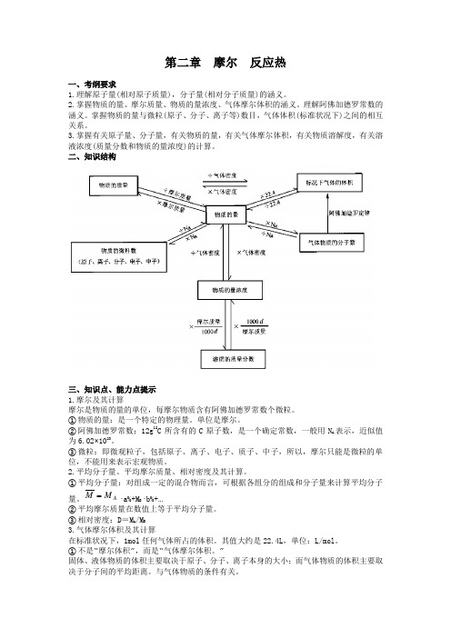 2009年高考化学一轮复习第二章摩尔、反应热