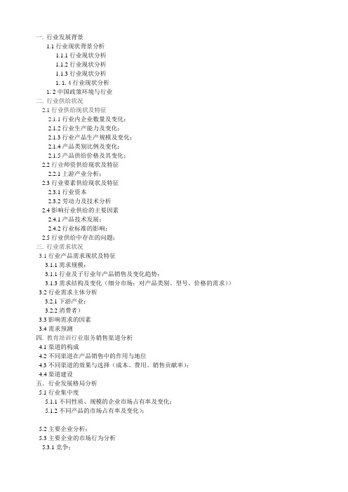 行业分析报告模板流程.
