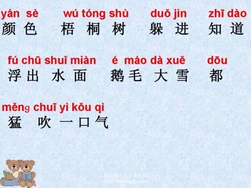 《北风和小鱼》上课课件PPT