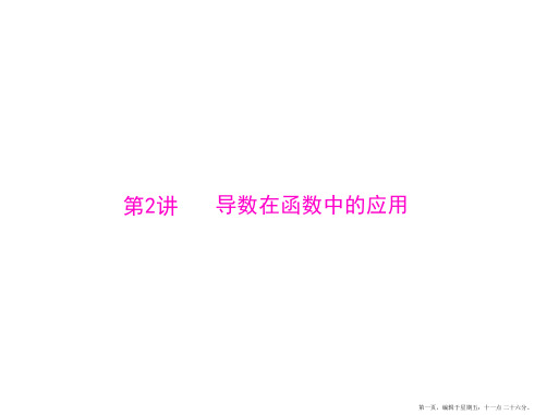 2015年高考数学总复习精品课件：第4章 第2讲 导数在函数中的应用