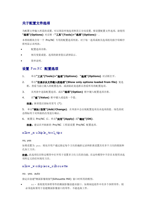 关于Pro_nc配置文件选项