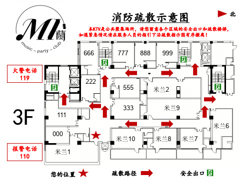 消防疏散示意图