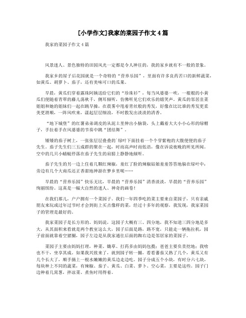 [小学作文]我家的菜园子作文4篇