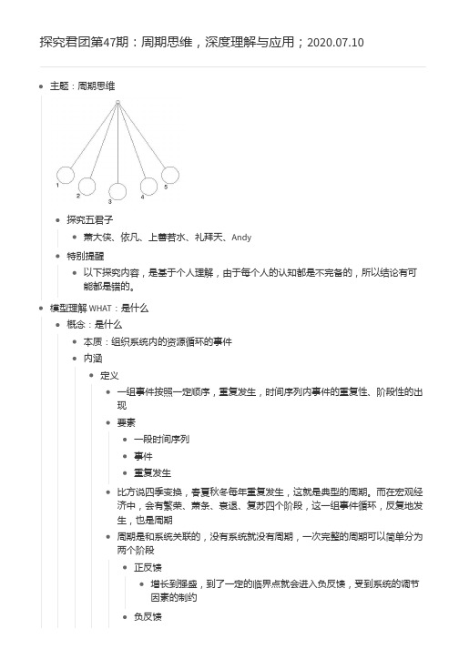 周期思维,深度理解与应用