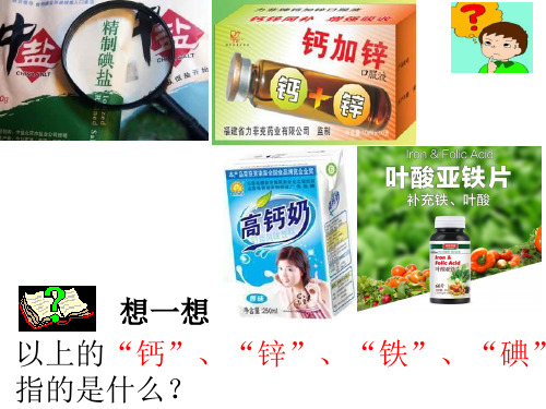 人教版化学九年级上册 3.3 元素 第一课时课件