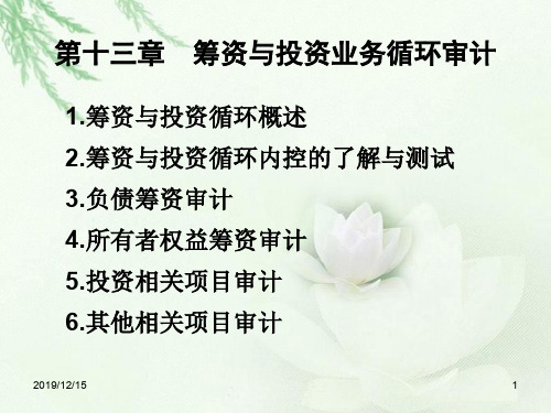 第十三章筹资与投资业务循环审计-精品