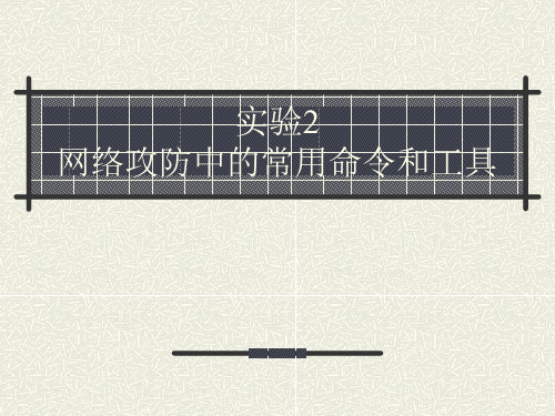 网络攻防中的常用命令和工具