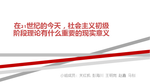 毛概演讲《社会初级阶段理论的分析及其意义》