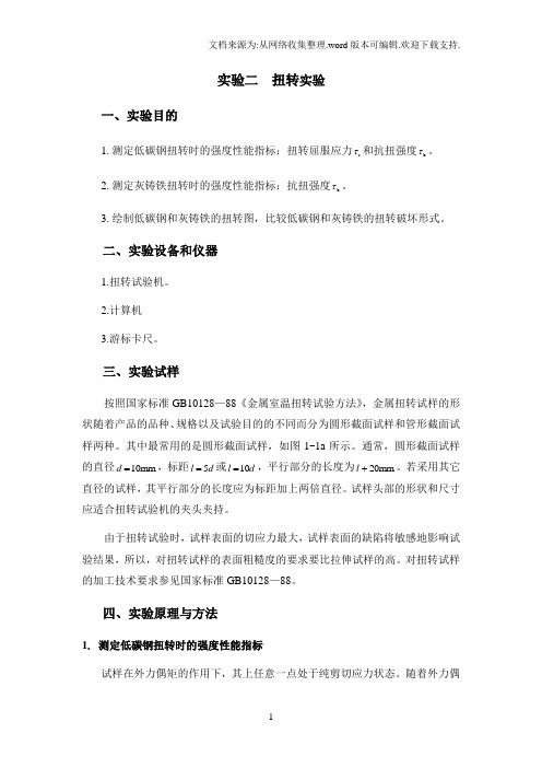 实验2扭转试验