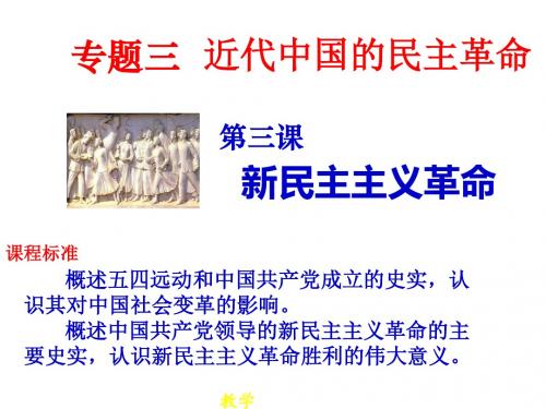 2017秋高一历史人民版必修1 3.3新民主主义革命 课件(29张)