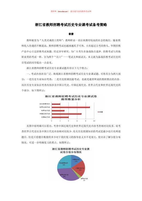 招教 笔试 策略类 浙江省教师招聘考试历史专业课考试备考策略 张赠益 原创