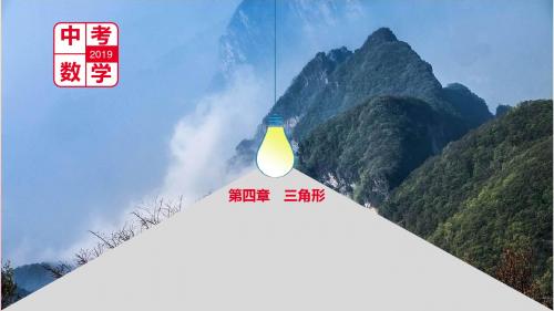 河南省2019年中考数学总复习 第四章 三角形