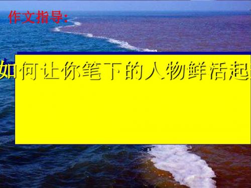 初中作文指导：如何让你笔下的人物鲜活起来优秀课件