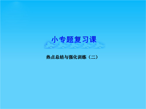 云南省德宏州梁河县第一中学高三政治(人教版)复习课件 小专题  热点总结与强化训练(2)